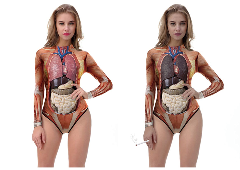 人体解剖水着喫煙者バージョン